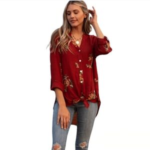 Figueroa and Flower Embroidered Longsleeve Top